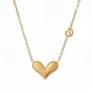 18K Gold Plated Women's Romantic Heart Necklace Gift for Her Everyday Luxury